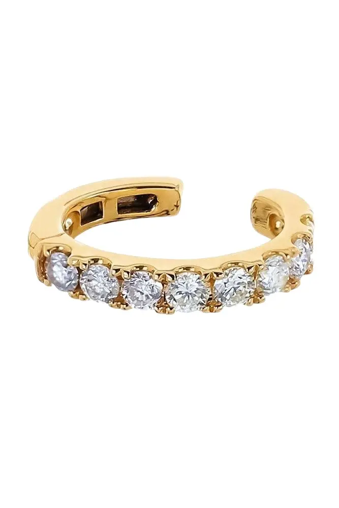 Diamond Pave Single Row Ear Cuff Diamond Pave Single Row Ear Cuff