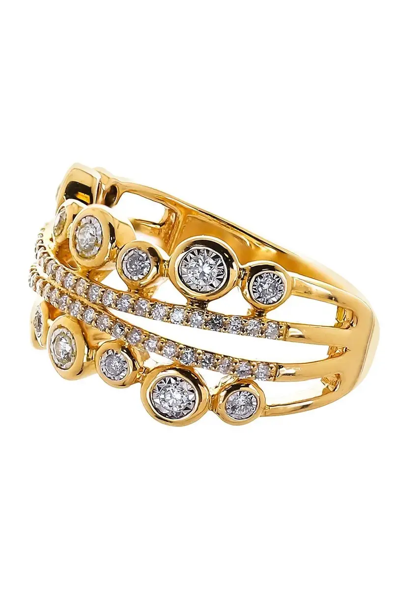 SOFIA LAROUSSI Diamond Round Bezel Row Ring | Thumbnail 2 SOFIA LAROUSSI Diamond Round Bezel Row Ring | Thumbnail 2