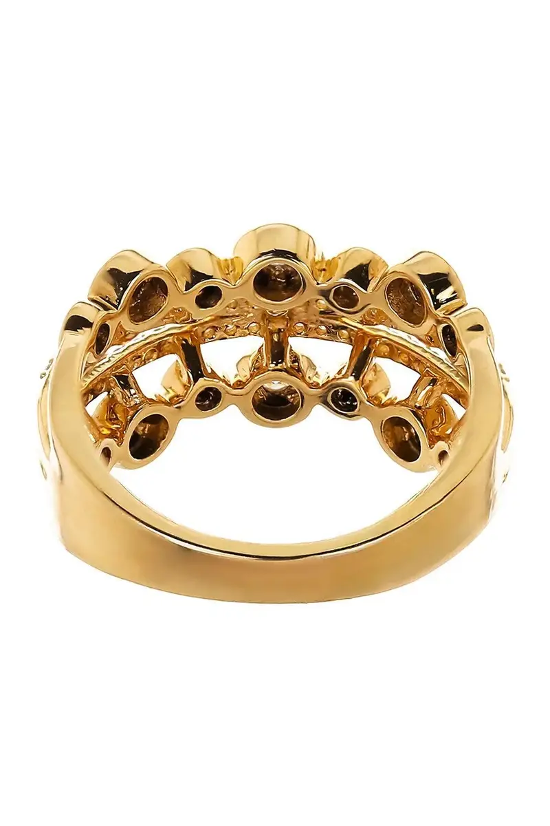 SOFIA LAROUSSI Diamond Round Bezel Row Ring | Thumbnail 3 SOFIA LAROUSSI Diamond Round Bezel Row Ring | Thumbnail 3