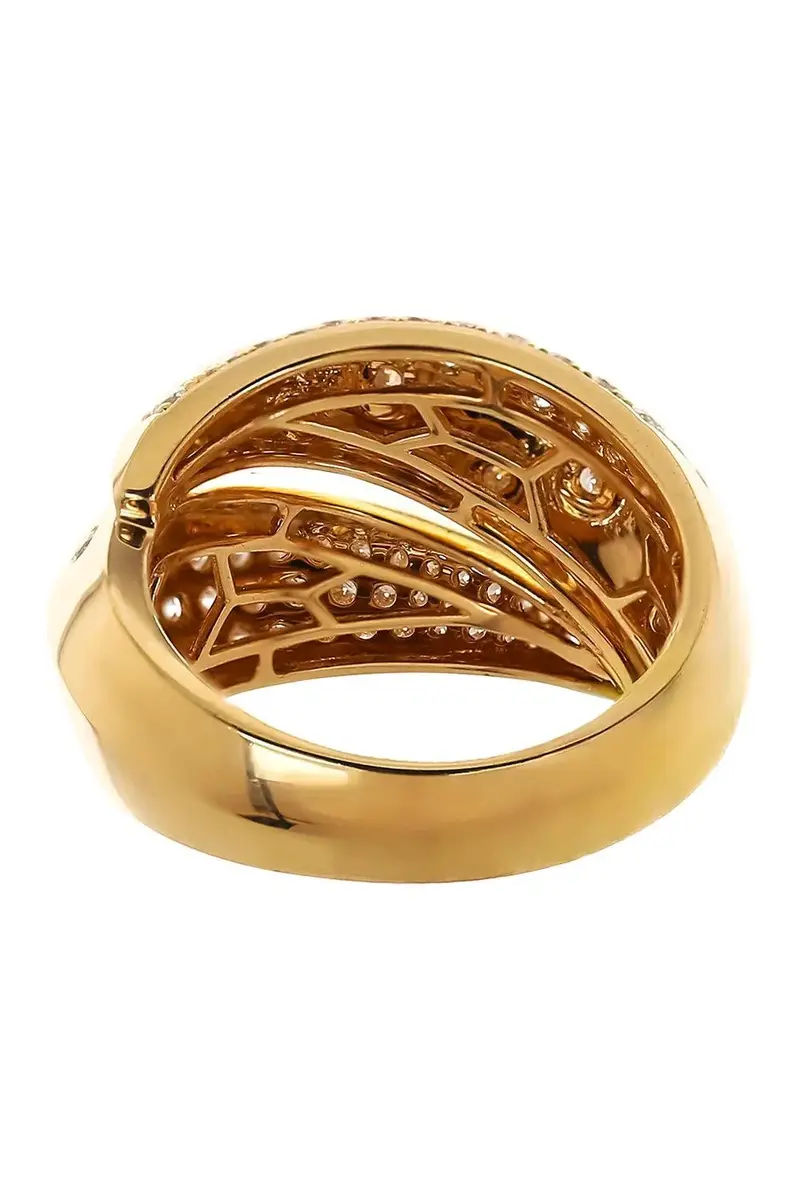 SOFIA LAROUSSI Diamond Row Dot Crossover Ring | Thumbnail 3 SOFIA LAROUSSI Diamond Row Dot Crossover Ring | Thumbnail 3