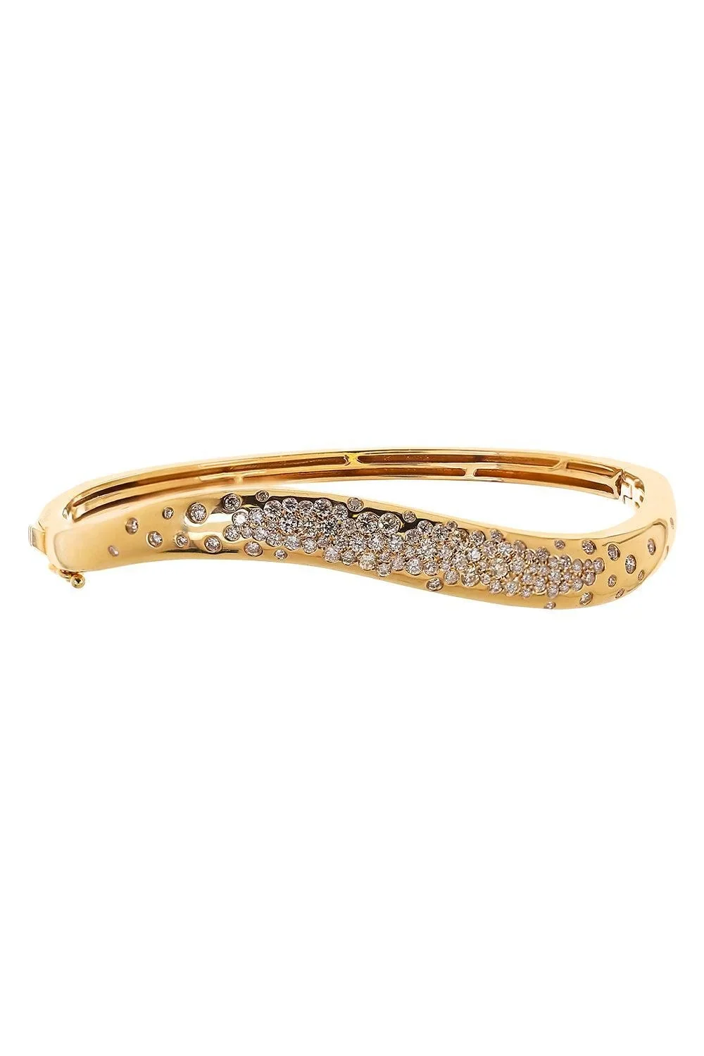 SOFIA LAROUSSI Diamond Scattered Wave Bangle Bracelet