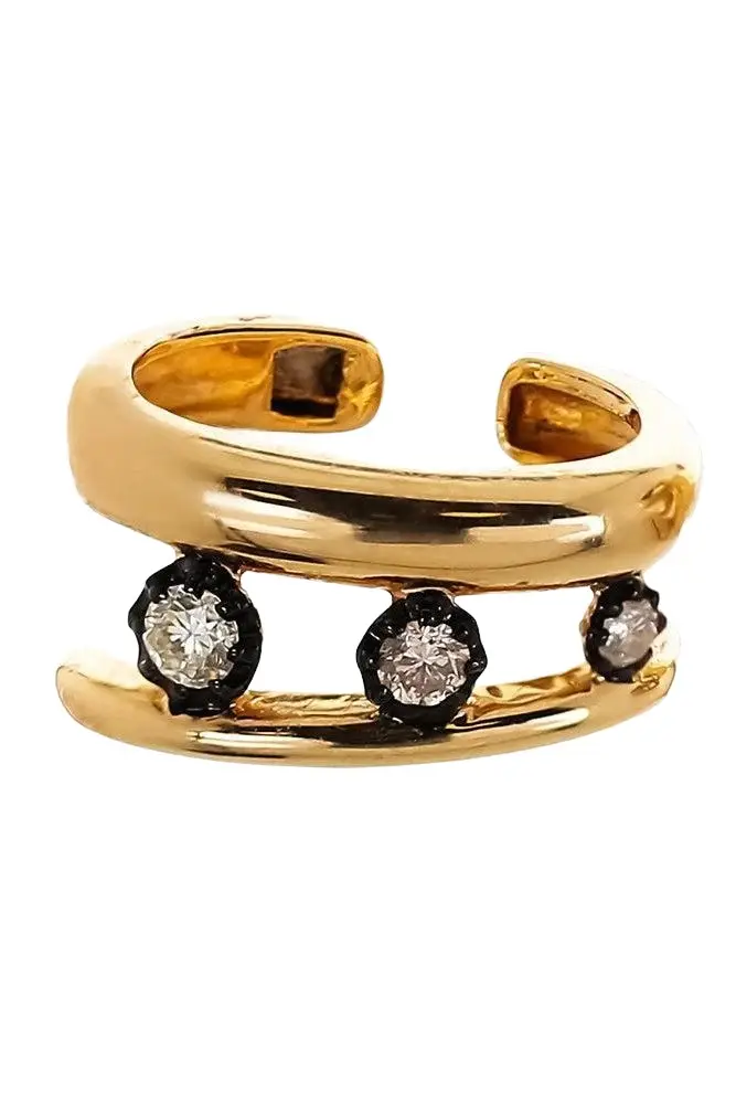 SOFIA LAROUSSI Diamond Triple Floating Ear Cuff