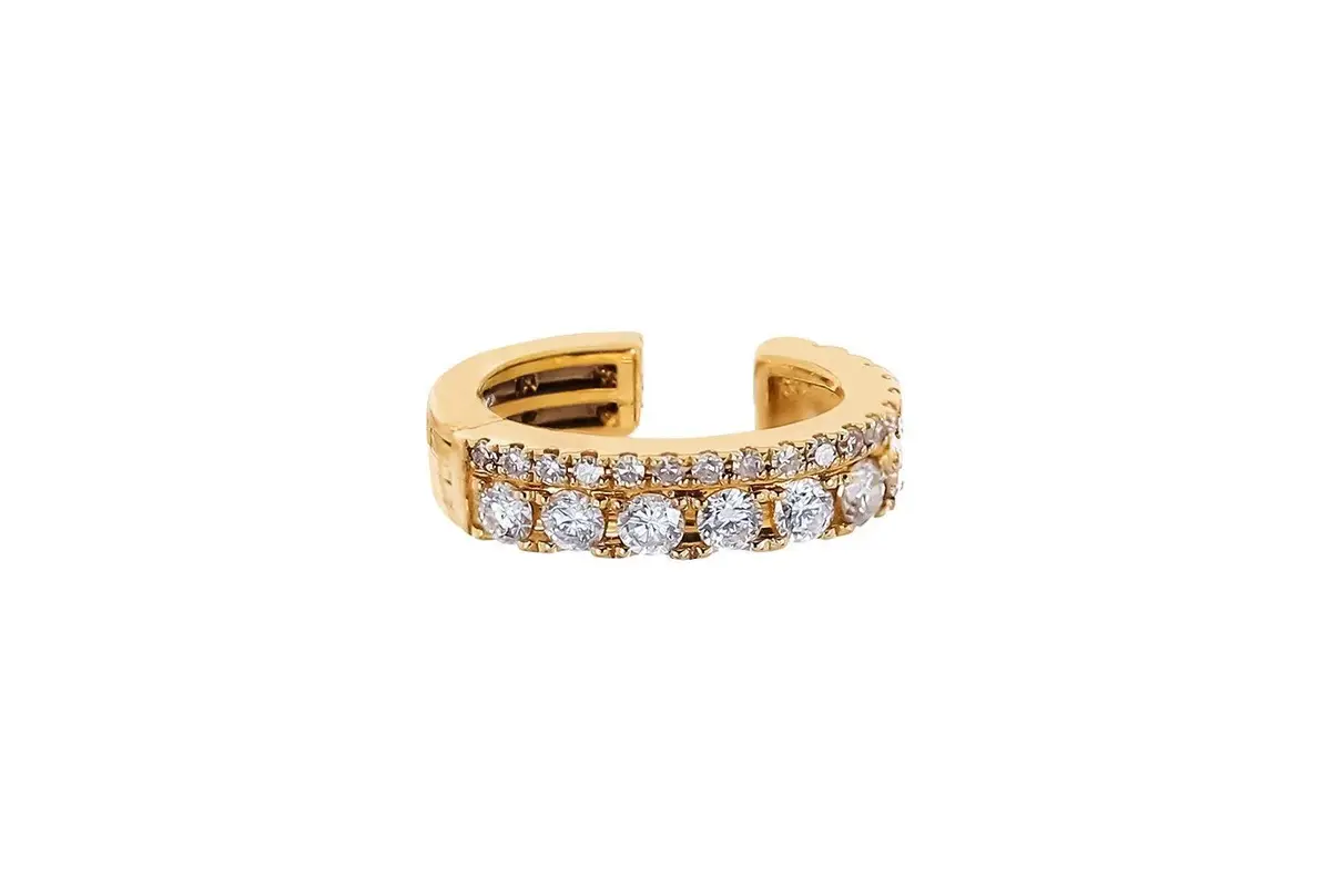 SOFIA LAROUSSI Diamond Two Row Ear Cuff
