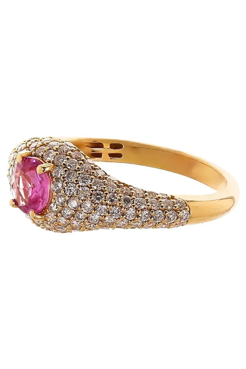 SOFIA LAROUSSI Pink Sapphire Diamond Ring | Thumbnail 2