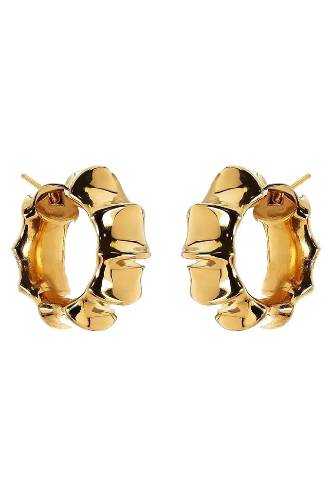 SOFIA LAROUSSI Ridge Hoop Earrings