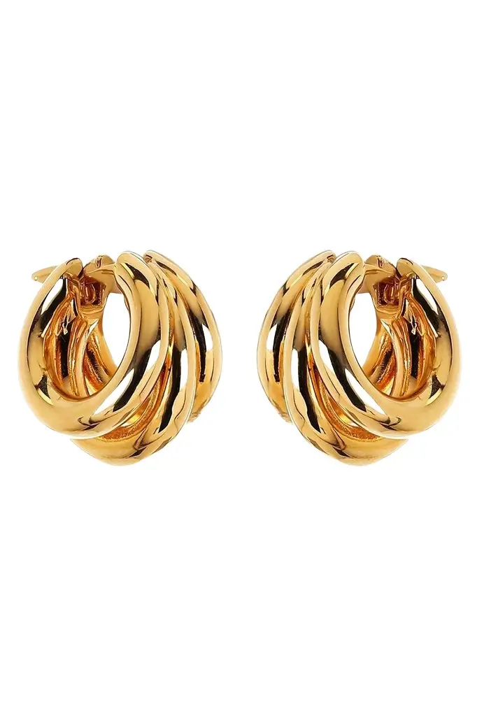 Three Line Hoop Earrings Three Line Hoop Earrings
