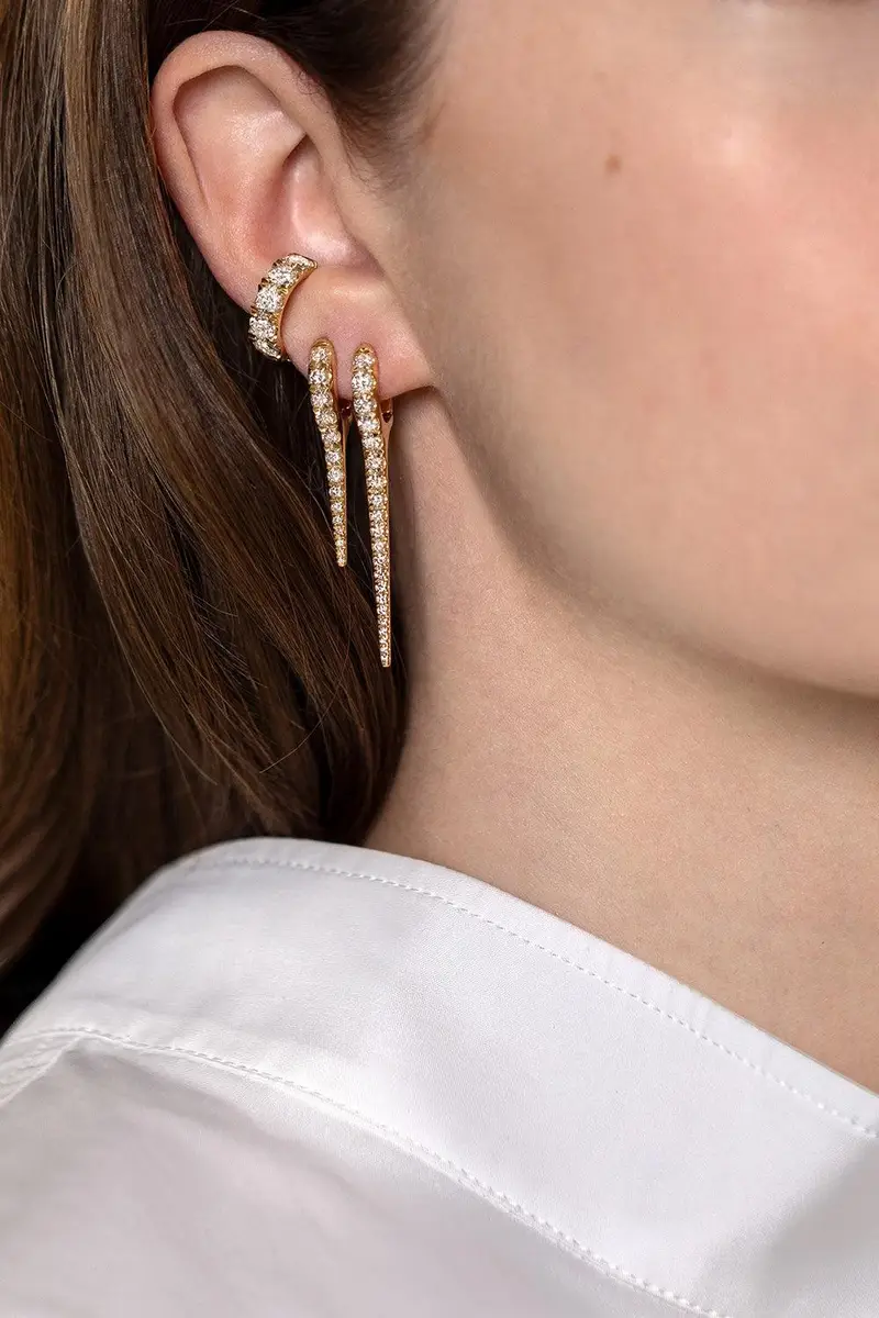 Melissa Kaye Diamond Large Clara Ear Cuff | Thumbnail 2 Melissa Kaye Diamond Large Clara Ear Cuff | Thumbnail 2
