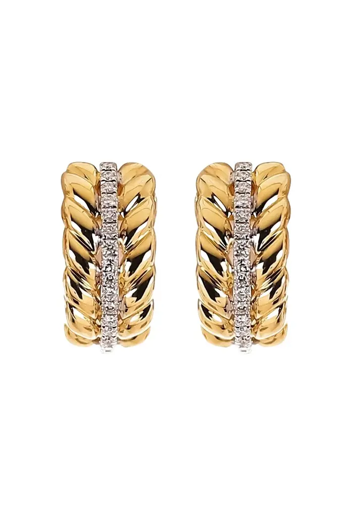 Diamond Line Texture Earrings Diamond Line Texture Earrings