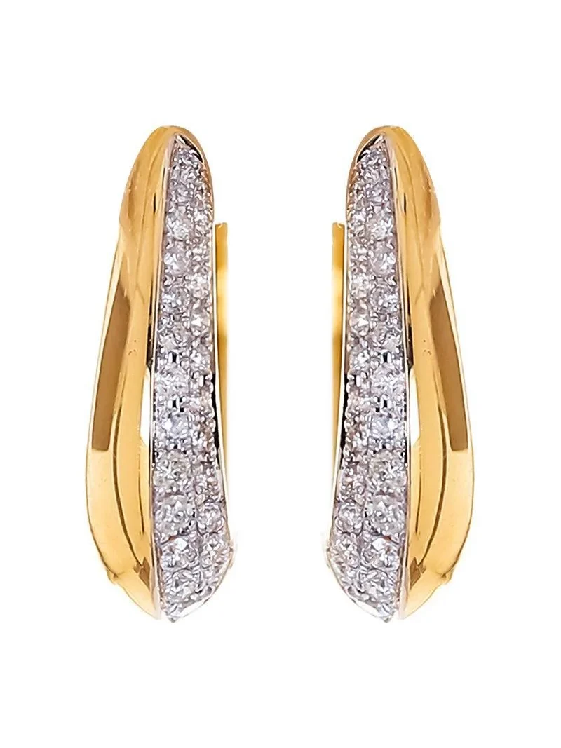 SOFIA LAROUSSI Diamond Single Side Hoop Earrings