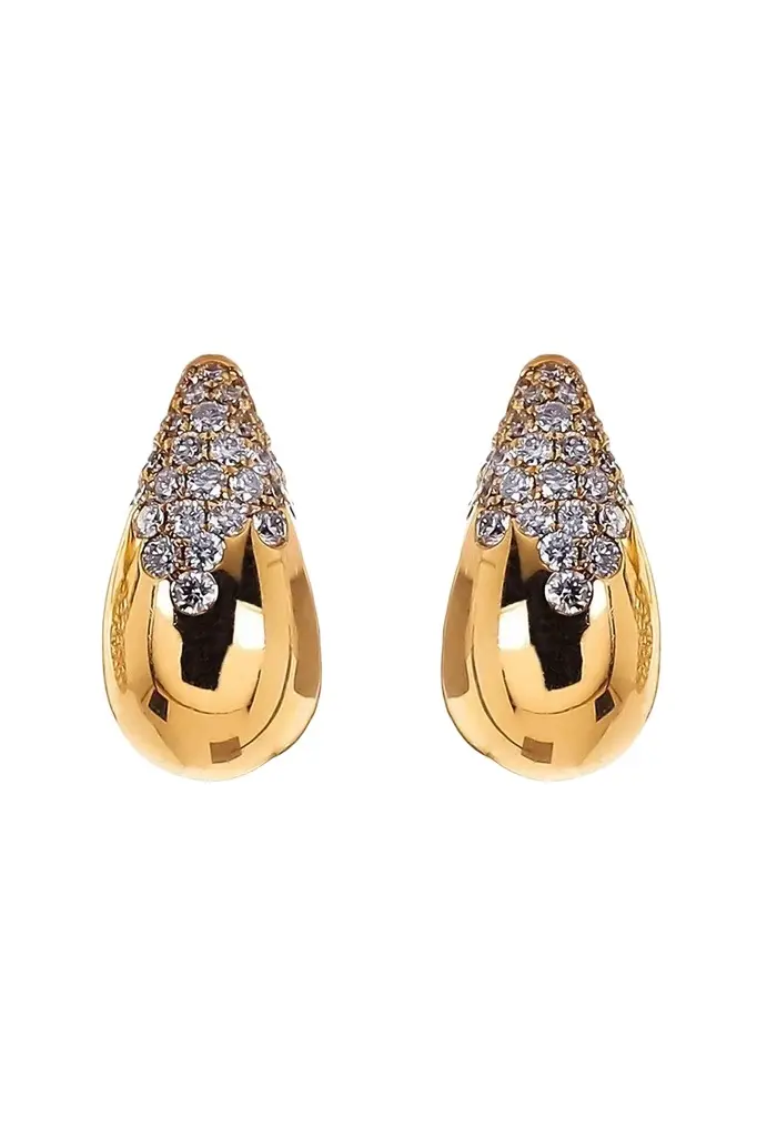 Diamond Tear Drop Stud Earrings Diamond Tear Drop Stud Earrings