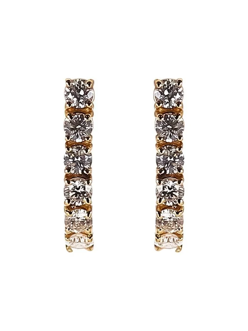 SOFIA LAROUSSI Six Diamond Hoop Earrings