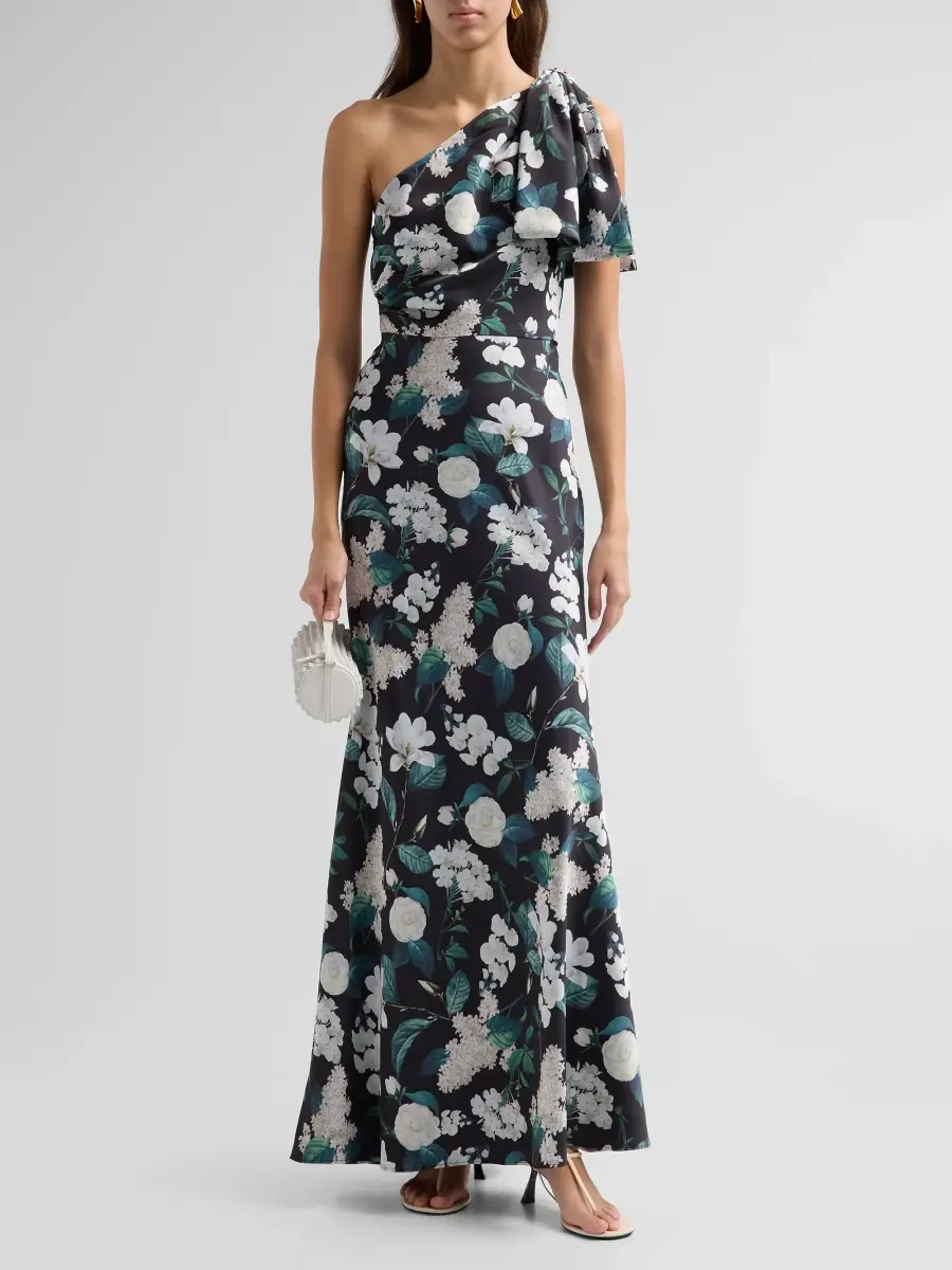 Noir Sachin & Babi Women's Aubrey Floral One-Shoulder Gown | Thumbnail 2 Noir Sachin & Babi Women's Aubrey Floral One-Shoulder Gown | Thumbnail 2