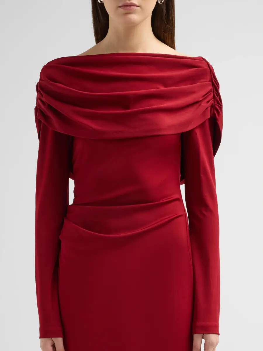 Lela Rose Women's Draped Off-the-Shoulder Jersey Gown | Thumbnail 5 Lela Rose Women's Draped Off-the-Shoulder Jersey Gown | Thumbnail 5