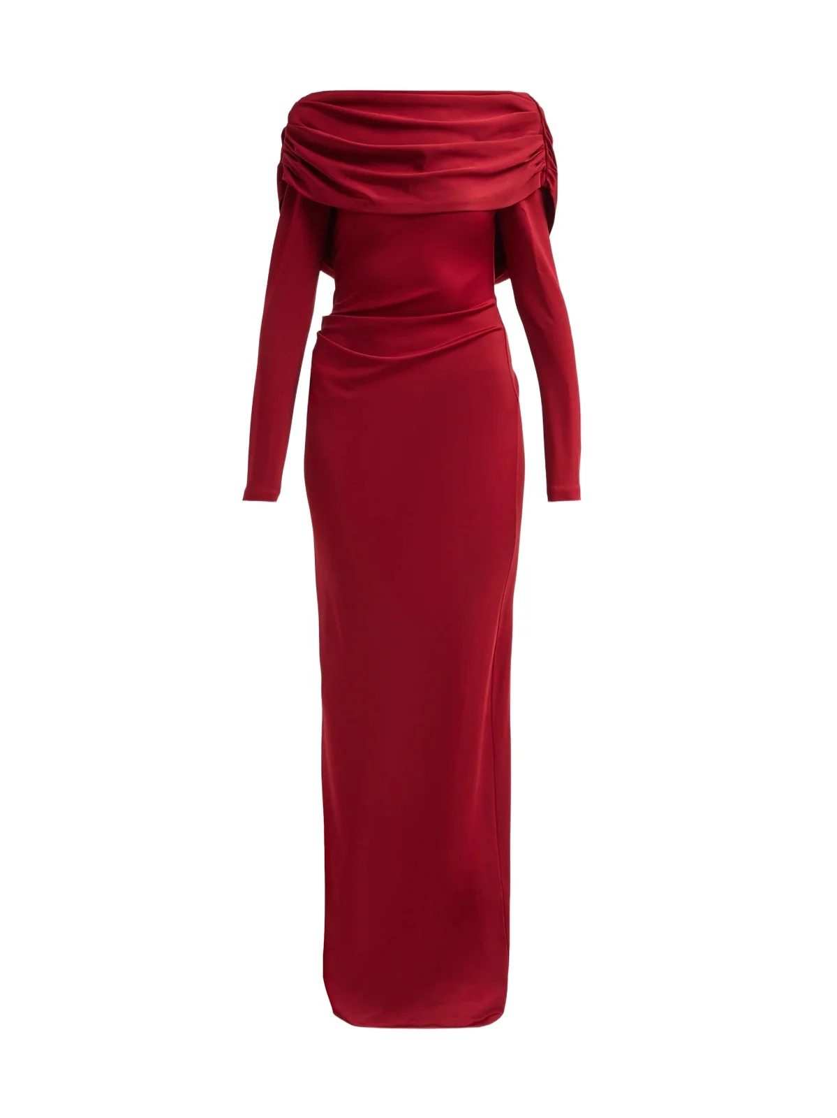 Women's Draped Off-the-Shoulder Jersey Gown Women's Draped Off-the-Shoulder Jersey Gown