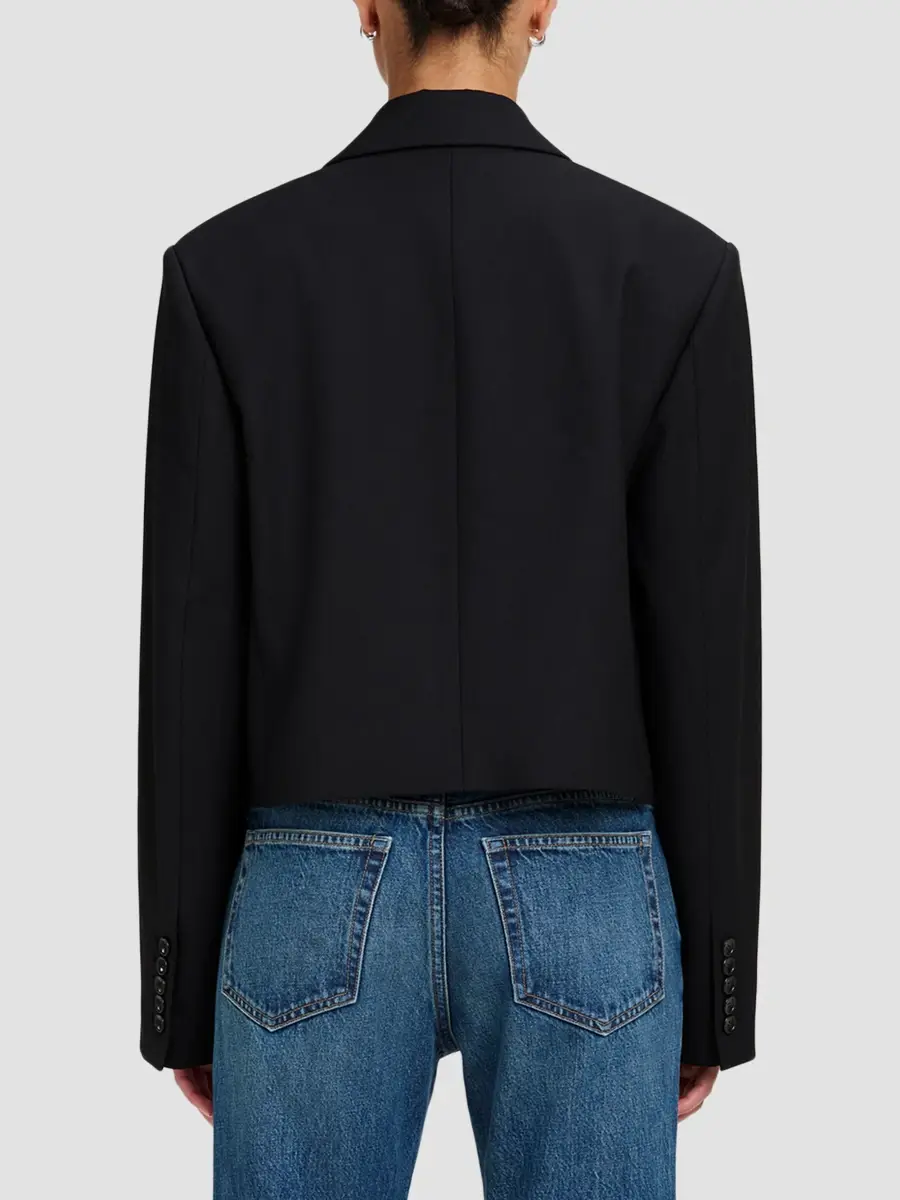 A.L.C. A. L.C. Women's Cass Wool-Blend Crop Jacket | Thumbnail 3 A.L.C. A. L.C. Women's Cass Wool-Blend Crop Jacket | Thumbnail 3