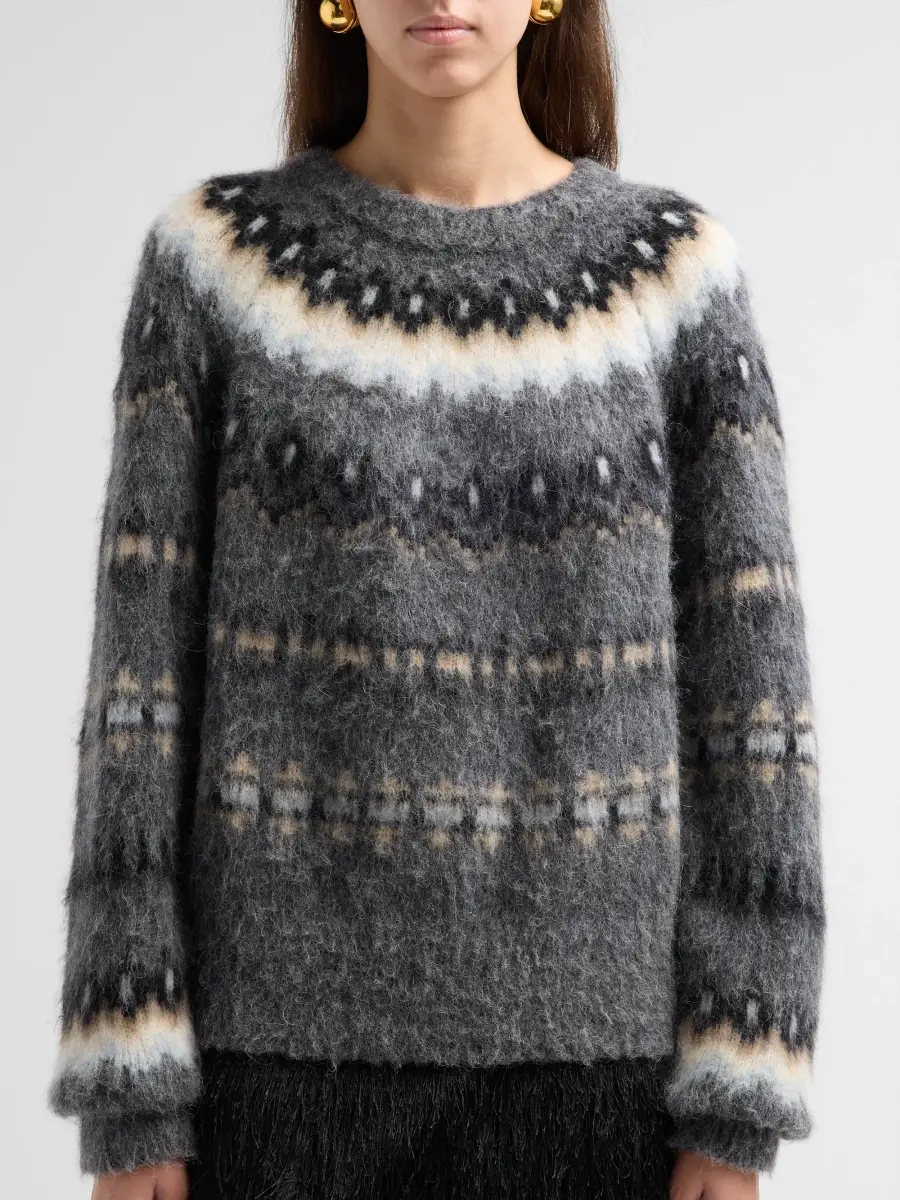 A.L.C. A. L.C. Women's Clara Fair Isle-Style Alpaca-Wool Sweater | Thumbnail 5