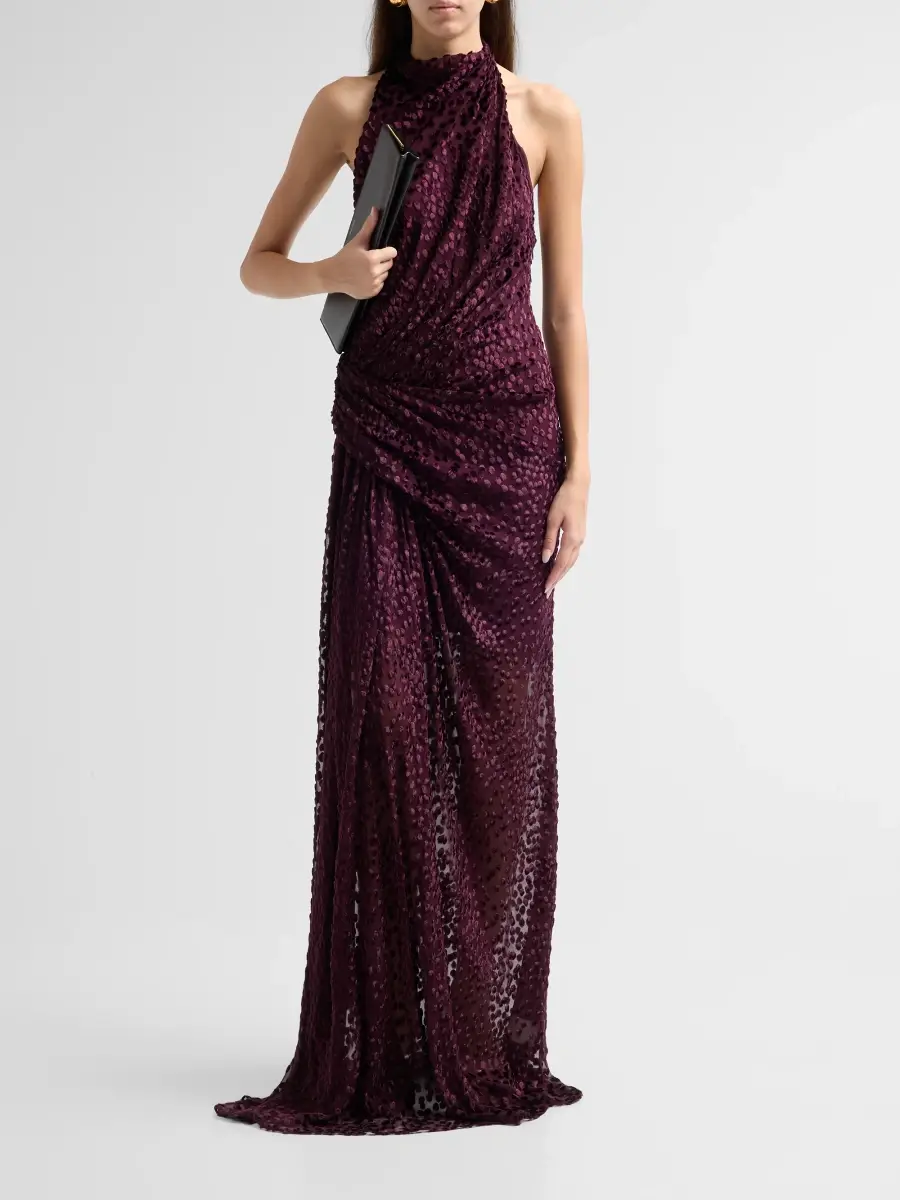 A.L.C. A. L.C. Women's Paloma Burnout Silk-Blend Velvet Gown | Thumbnail 2 A.L.C. A. L.C. Women's Paloma Burnout Silk-Blend Velvet Gown | Thumbnail 2