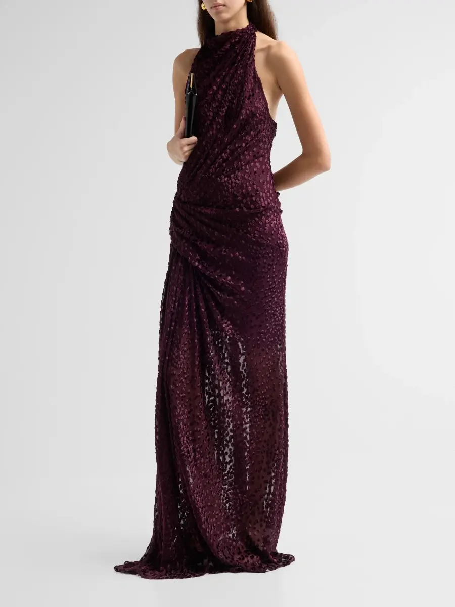 A.L.C. A. L.C. Women's Paloma Burnout Silk-Blend Velvet Gown | Thumbnail 4 A.L.C. A. L.C. Women's Paloma Burnout Silk-Blend Velvet Gown | Thumbnail 4