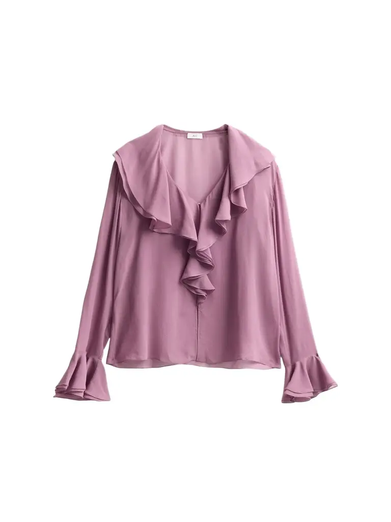 A. L.C. Women's Colette Silk Ruffle-Trim Top A. L.C. Women's Colette Silk Ruffle-Trim Top