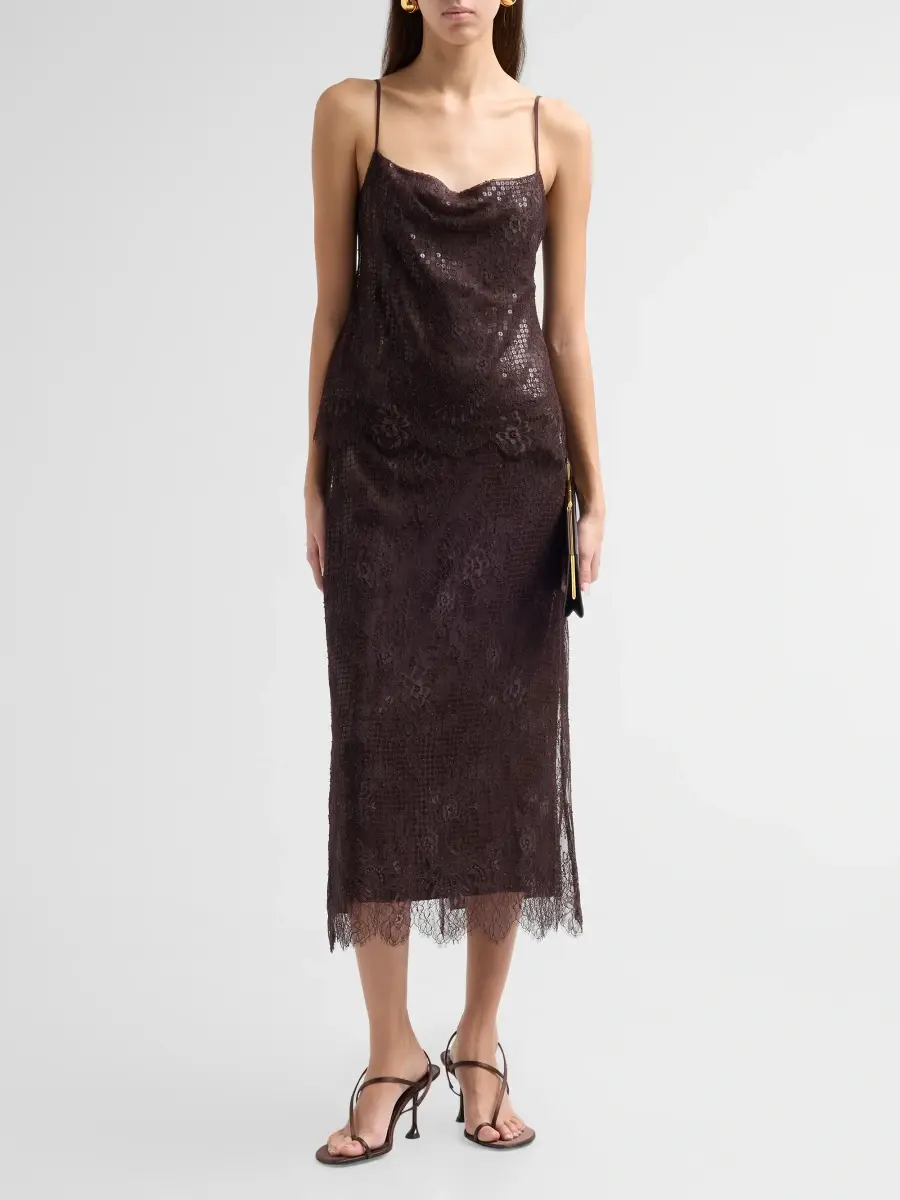 A.L.C. A. L.C. Women's Ava Sequined Floral Lace Midi Skirt | Thumbnail 2 A.L.C. A. L.C. Women's Ava Sequined Floral Lace Midi Skirt | Thumbnail 2
