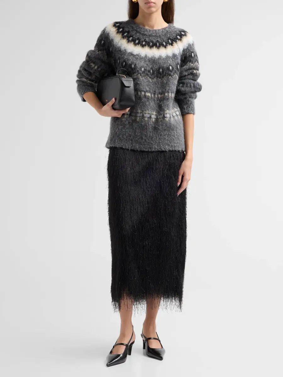 A.L.C. A. L.C. Women's Phoebe Fringed Midi Skirt | Thumbnail 2 A.L.C. A. L.C. Women's Phoebe Fringed Midi Skirt | Thumbnail 2
