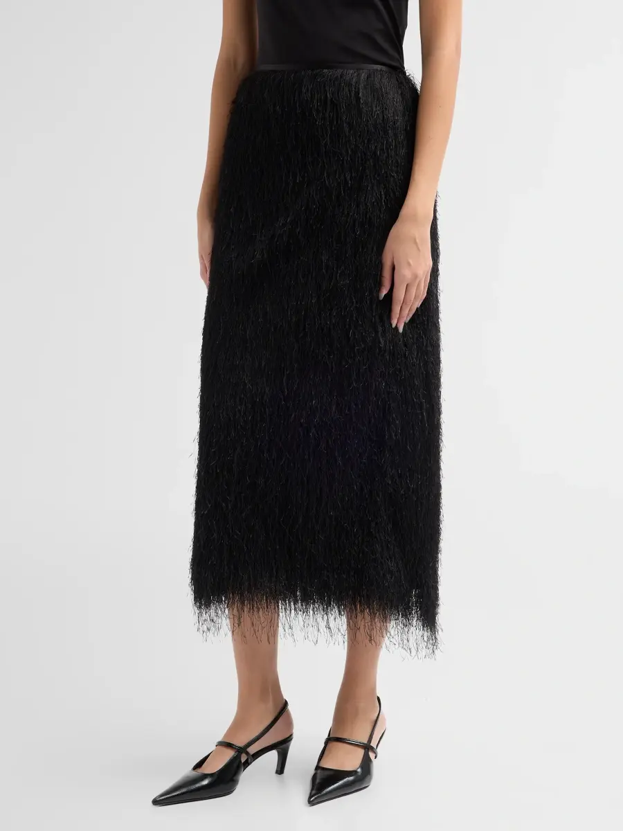 A.L.C. A. L.C. Women's Phoebe Fringed Midi Skirt | Thumbnail 4 A.L.C. A. L.C. Women's Phoebe Fringed Midi Skirt | Thumbnail 4