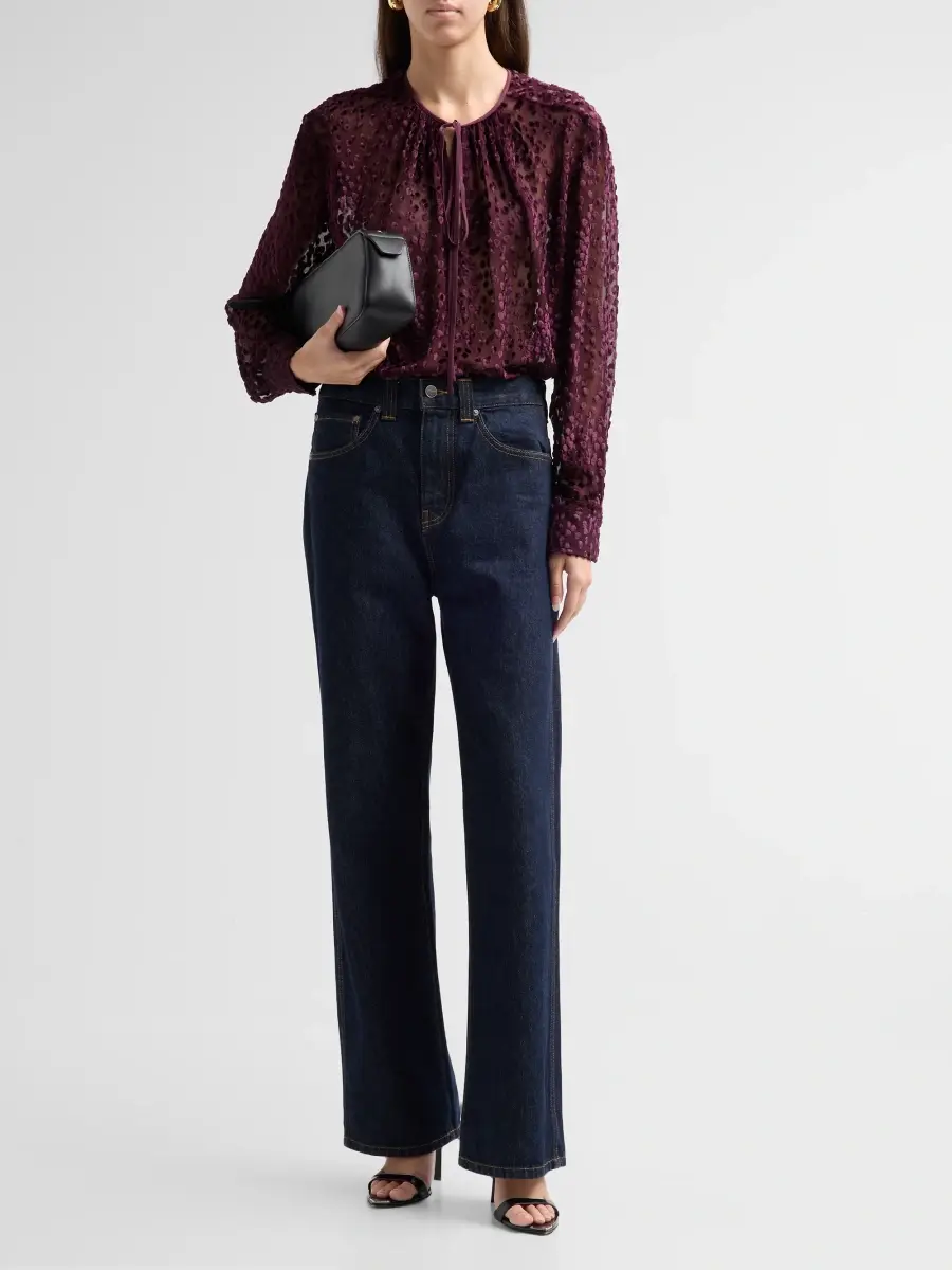 A.L.C. A. L.C. Women's Aurelia Semi-Sheer Silk-Blend Blouse | Thumbnail 2 A.L.C. A. L.C. Women's Aurelia Semi-Sheer Silk-Blend Blouse | Thumbnail 2