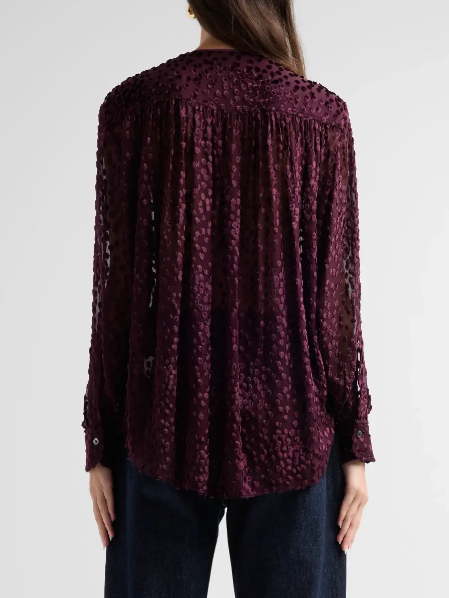 A.L.C. A. L.C. Women's Aurelia Semi-Sheer Silk-Blend Blouse | Thumbnail 3 A.L.C. A. L.C. Women's Aurelia Semi-Sheer Silk-Blend Blouse | Thumbnail 3