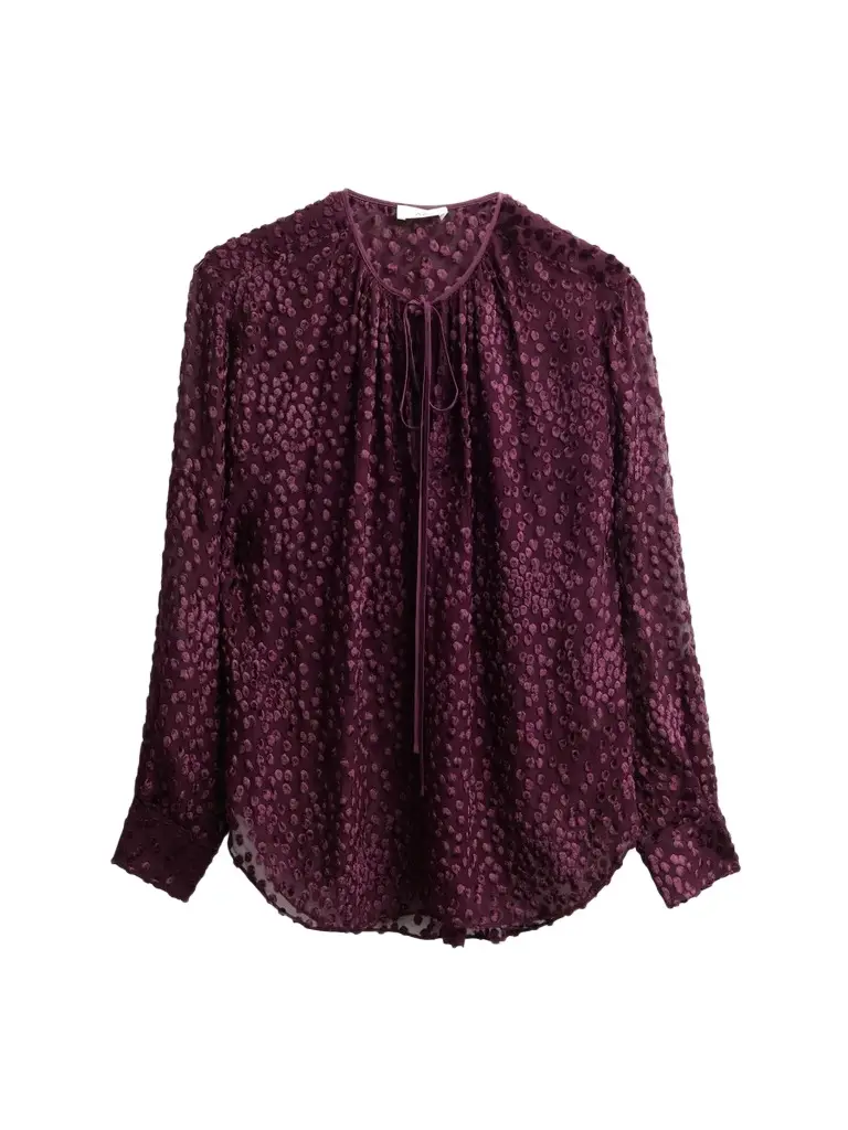 A.L.C. A. L.C. Women's Aurelia Semi-Sheer Silk-Blend Blouse