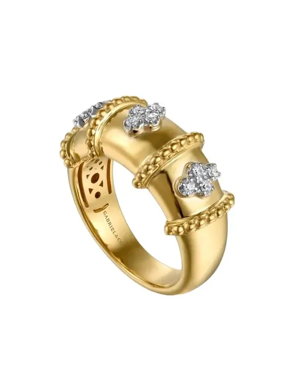 Women's Bujukan Clover Two-Tone 14K Gold & 0.12 TCW Diamond Ring