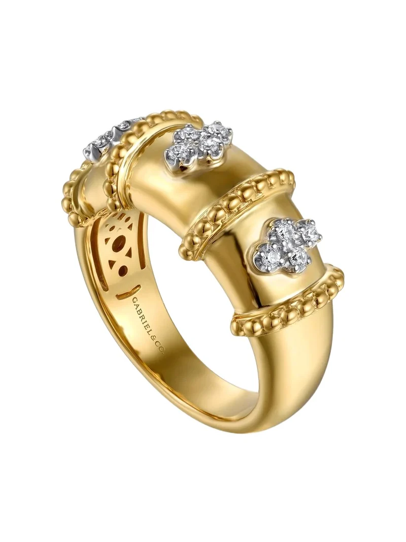 Women's Bujukan Clover Two-Tone 14K Gold & 0.12 TCW Diamond Ring