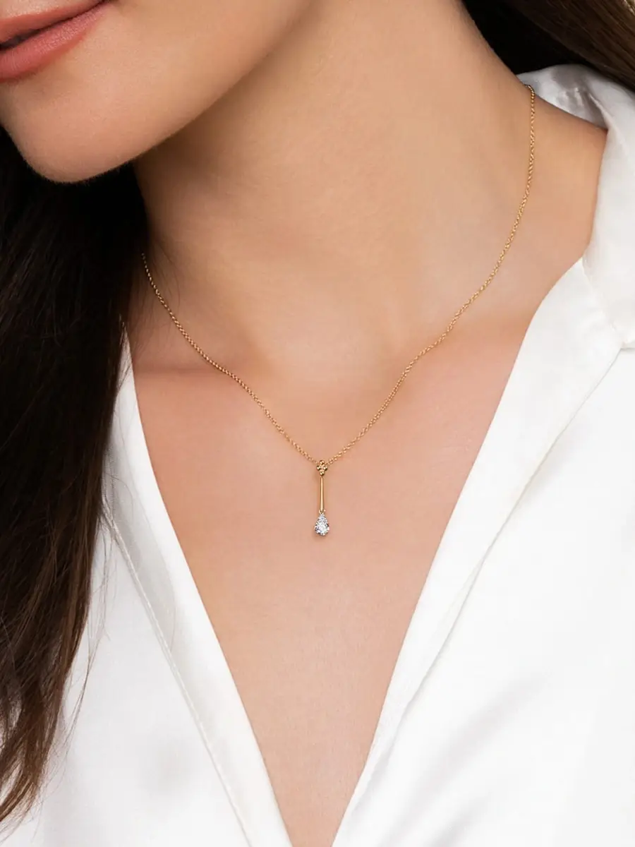 Gabriel & Co Women's Bujukan Clover Two-Tone 14K Gold & 0.17 TCW Diamond Linear Pendant Necklace | Thumbnail 2 Gabriel & Co Women's Bujukan Clover Two-Tone 14K Gold & 0.17 TCW Diamond Linear Pendant Necklace | Thumbnail 2