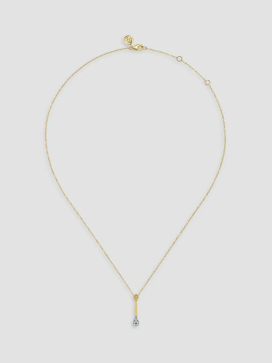 Gabriel & Co Women's Bujukan Clover Two-Tone 14K Gold & 0.17 TCW Diamond Linear Pendant Necklace | Thumbnail 3 Gabriel & Co Women's Bujukan Clover Two-Tone 14K Gold & 0.17 TCW Diamond Linear Pendant Necklace | Thumbnail 3