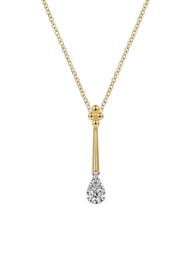 Women's Bujukan Clover Two-Tone 14K Gold & 0.17 TCW Diamond Linear Pendant Necklace