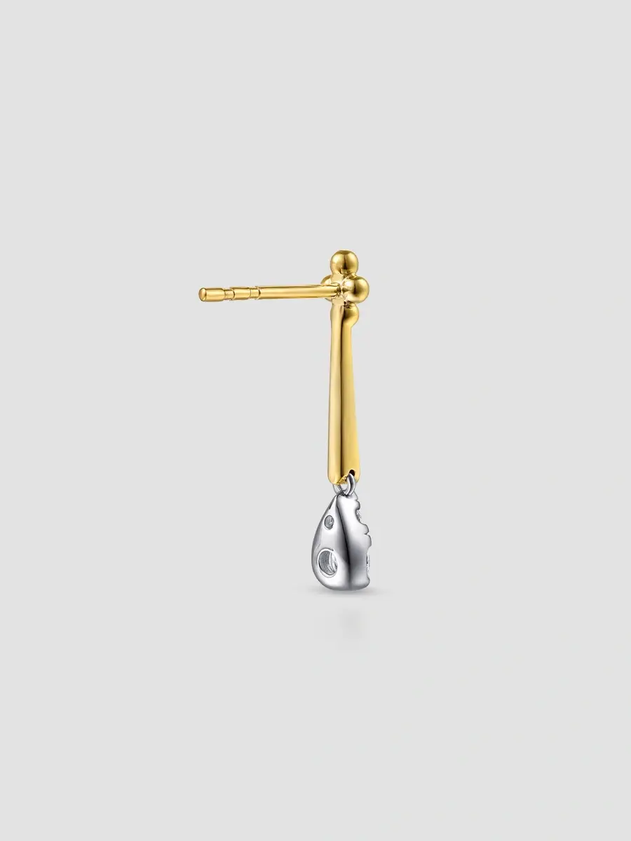 Gabriel & Co Women's Bujukan Clover Two-Tone 14K Gold & 0.30 TCW Diamond Drop Earrings | Thumbnail 3 Gabriel & Co Women's Bujukan Clover Two-Tone 14K Gold & 0.30 TCW Diamond Drop Earrings | Thumbnail 3