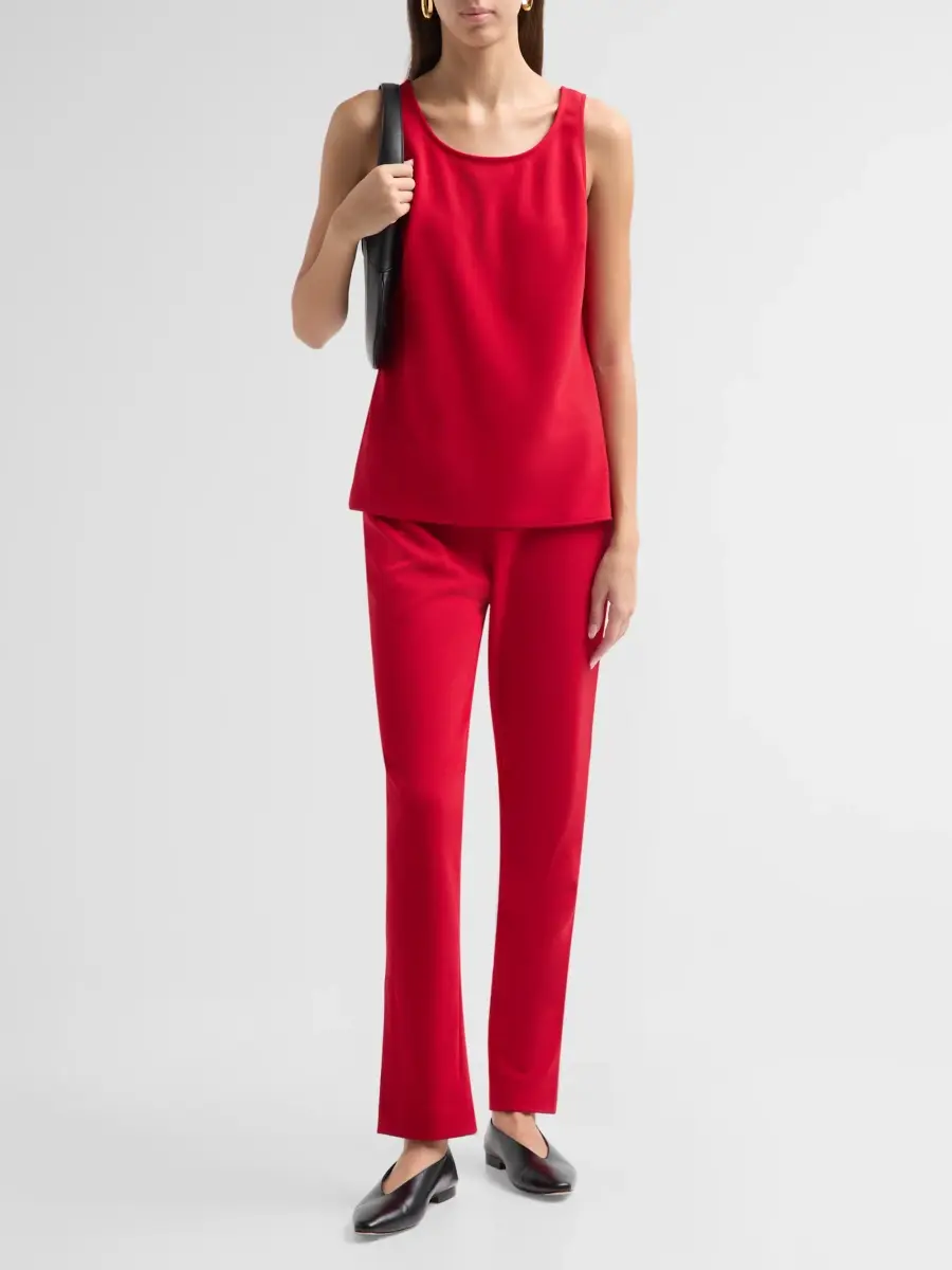 Ming Wang Women's Stretch Deco-Crepe Scoopneck Tank | Thumbnail 2 Ming Wang Women's Stretch Deco-Crepe Scoopneck Tank | Thumbnail 2