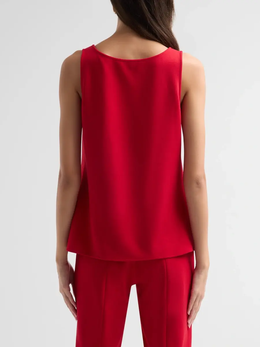 Ming Wang Women's Stretch Deco-Crepe Scoopneck Tank | Thumbnail 3 Ming Wang Women's Stretch Deco-Crepe Scoopneck Tank | Thumbnail 3