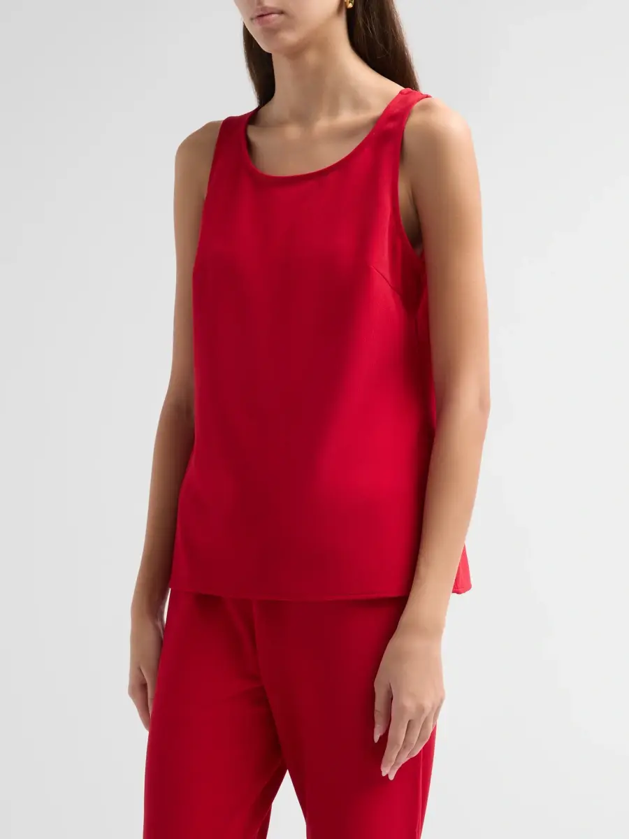 Ming Wang Women's Stretch Deco-Crepe Scoopneck Tank | Thumbnail 4 Ming Wang Women's Stretch Deco-Crepe Scoopneck Tank | Thumbnail 4