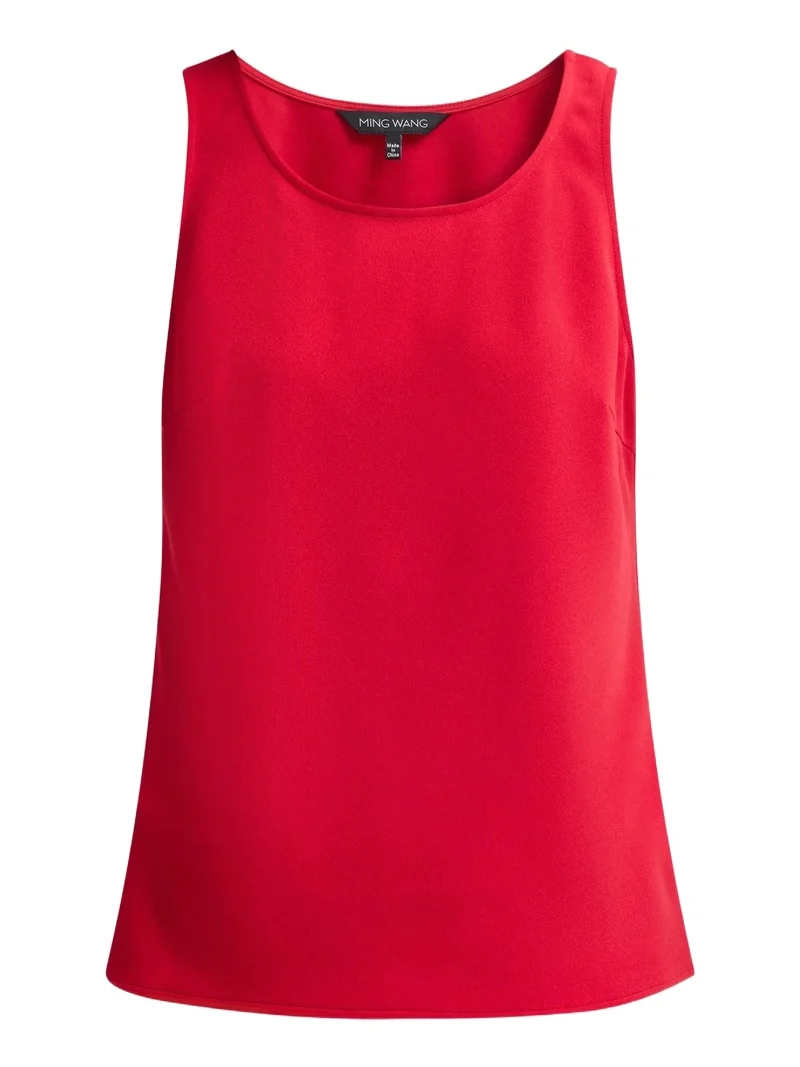Women's Stretch Deco-Crepe Scoopneck Tank Women's Stretch Deco-Crepe Scoopneck Tank