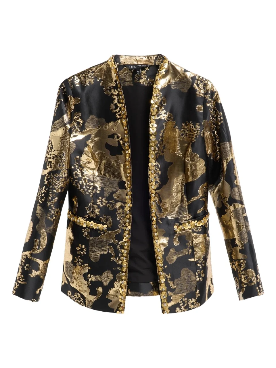 Women's Embellished Metallic-Jacquard Jacket