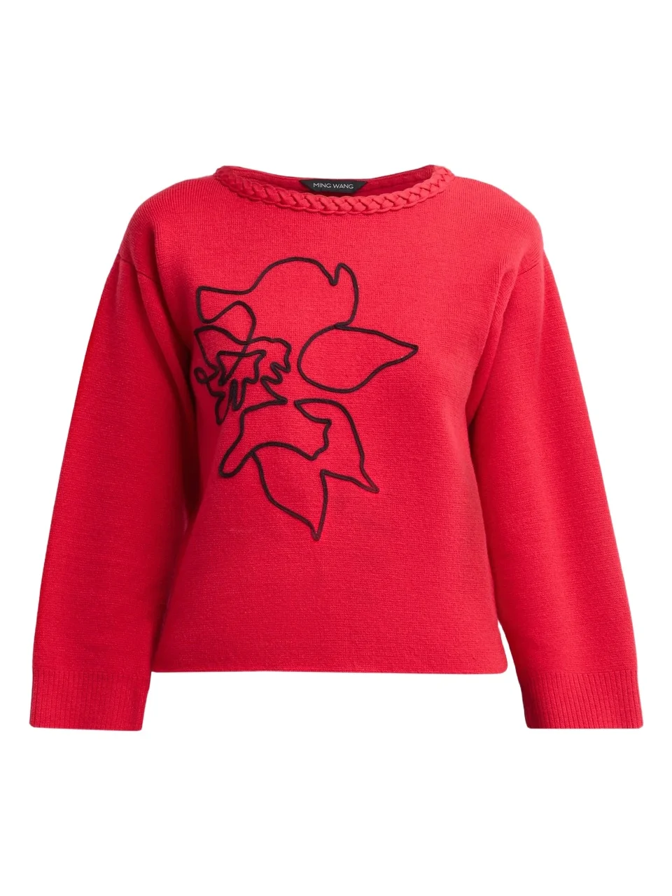 Women's Soutache Floral Embroidered Sweater Women's Soutache Floral Embroidered Sweater