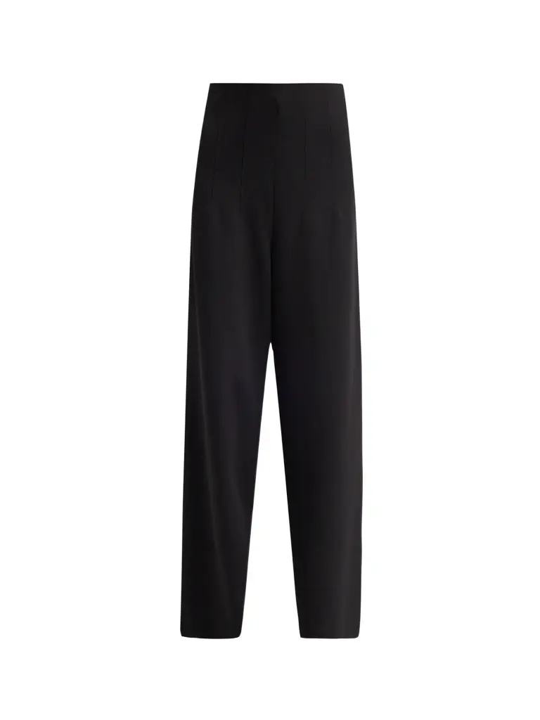 Women's Pintuck Stretch Deco Crepe Wide-Leg Pants Women's Pintuck Stretch Deco Crepe Wide-Leg Pants