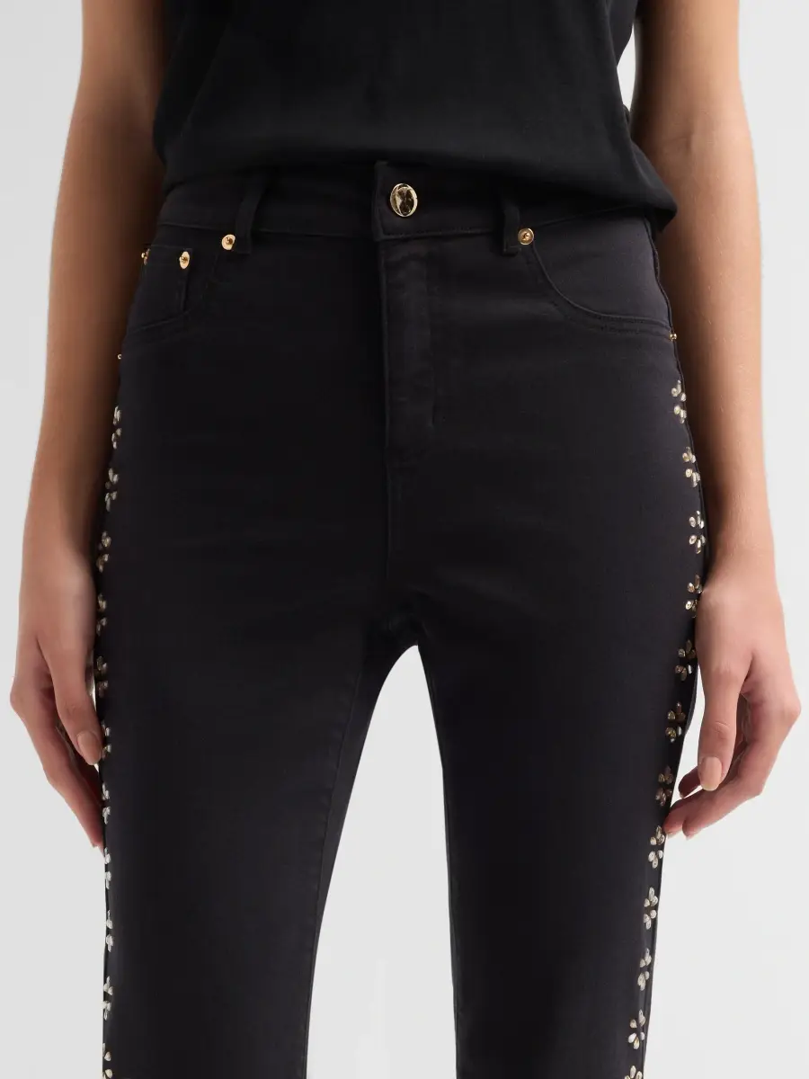 Ming Wang Women's x Anna Marie Floral & Rhinestone Flared Jeans | Thumbnail 5 Ming Wang Women's x Anna Marie Floral & Rhinestone Flared Jeans | Thumbnail 5