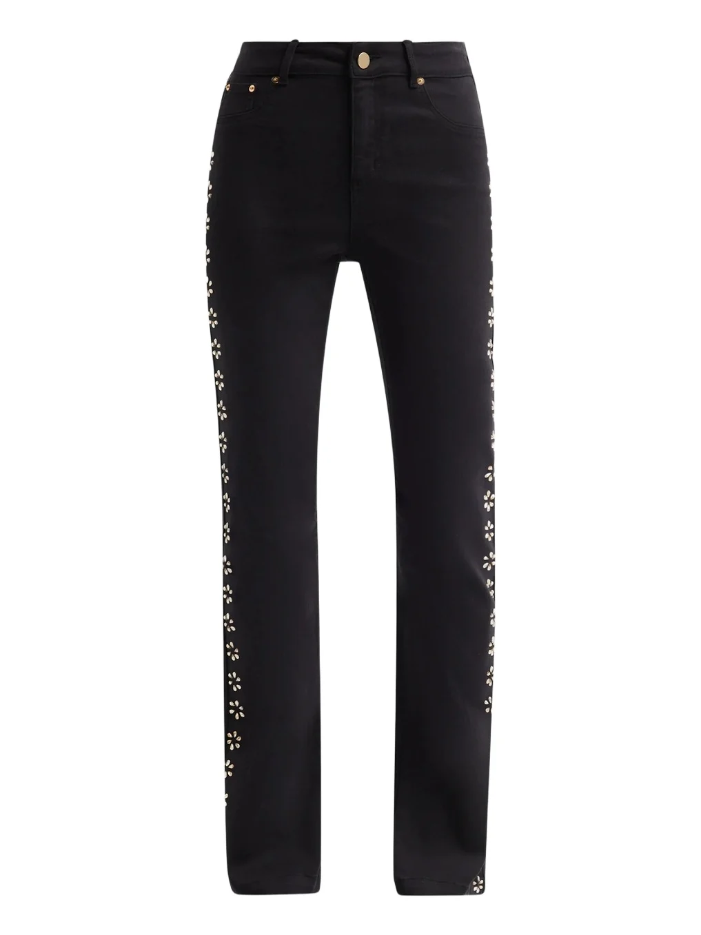Ming Wang Women's x Anna Marie Floral & Rhinestone Flared Jeans
