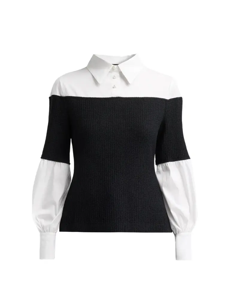 Women's Mixed-Media Layered Top Women's Mixed-Media Layered Top