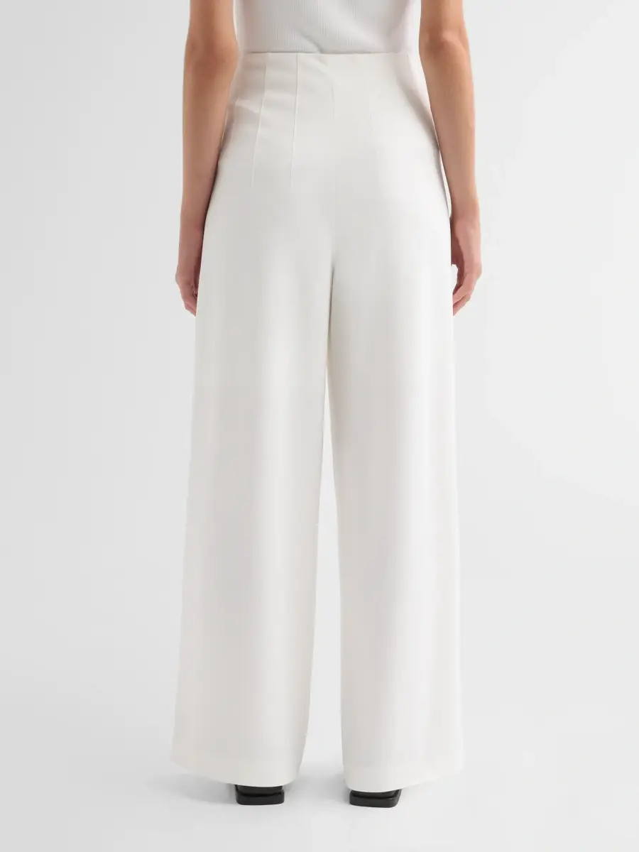 Ming Wang Women's Pintuck Stretch Deco Crepe Wide-Leg Pants | Thumbnail 3 Ming Wang Women's Pintuck Stretch Deco Crepe Wide-Leg Pants | Thumbnail 3