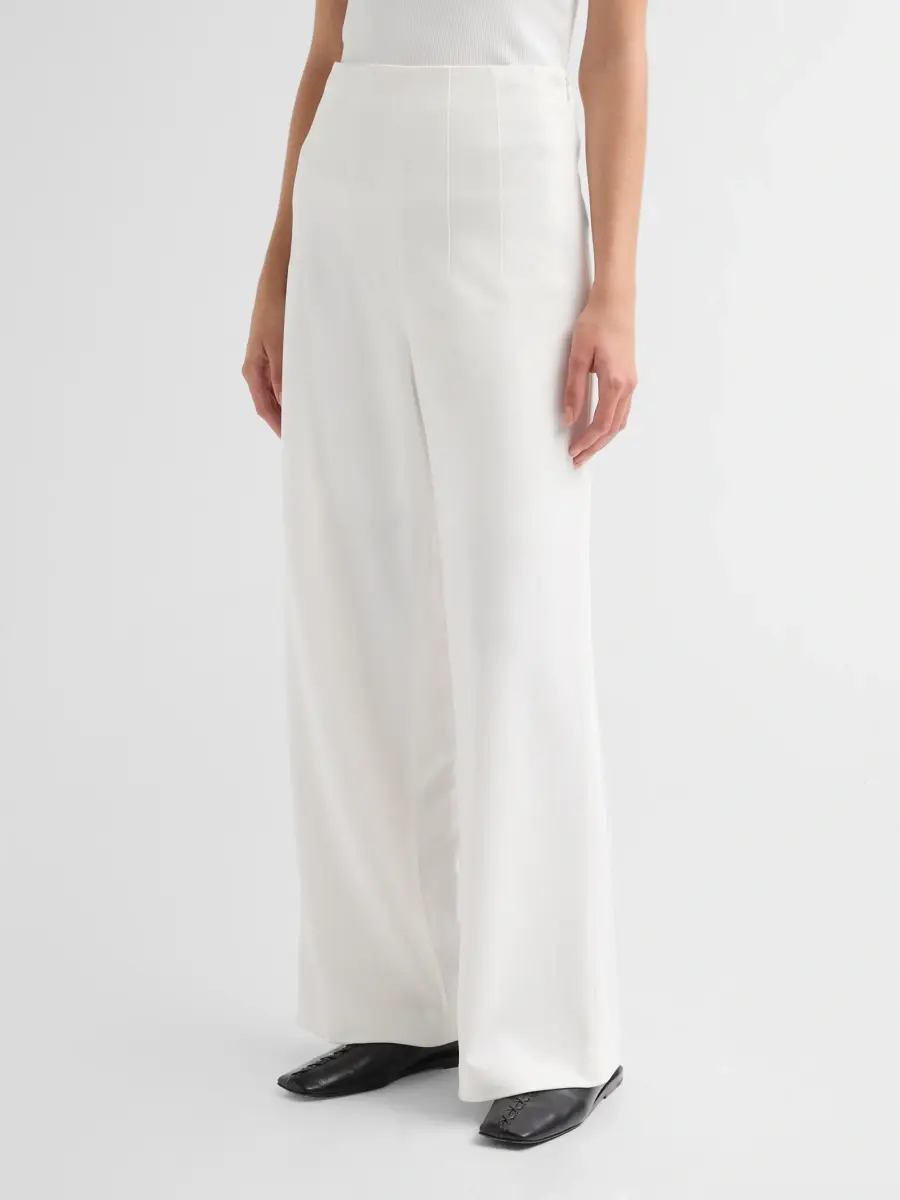 Ming Wang Women's Pintuck Stretch Deco Crepe Wide-Leg Pants | Thumbnail 4 Ming Wang Women's Pintuck Stretch Deco Crepe Wide-Leg Pants | Thumbnail 4