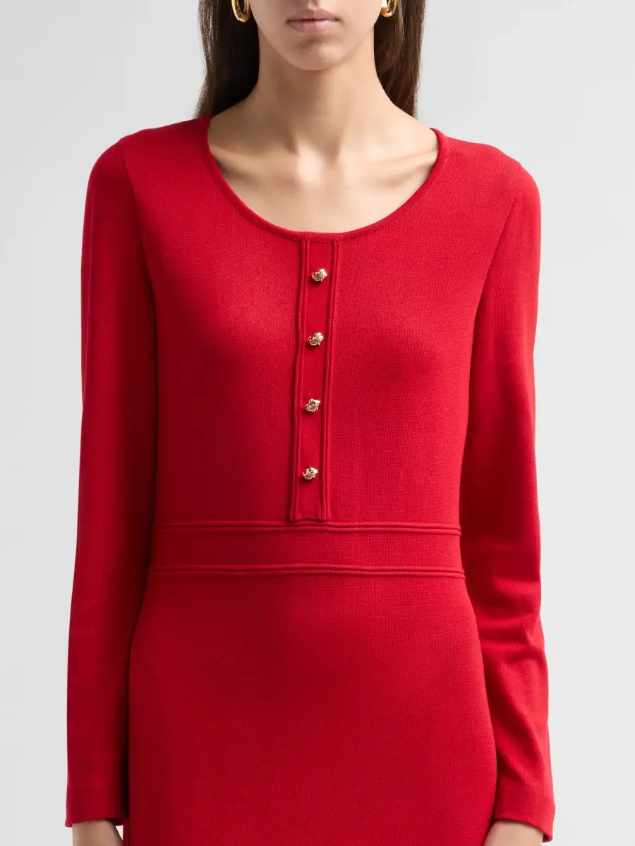 Ming Wang Women's Knit A-Line Scoopneck Midi Dress | Thumbnail 5 Ming Wang Women's Knit A-Line Scoopneck Midi Dress | Thumbnail 5