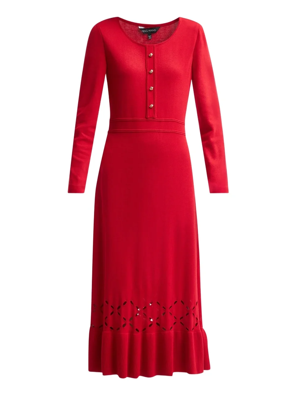 Women's Knit A-Line Scoopneck Midi Dress Women's Knit A-Line Scoopneck Midi Dress