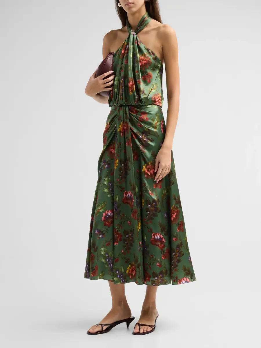 Cinq à Sept Women's Floral A-Line Midi Dress | Thumbnail 4 Cinq à Sept Women's Floral A-Line Midi Dress | Thumbnail 4